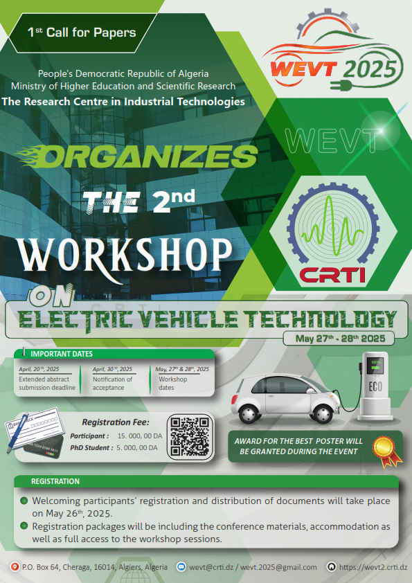 the Second Workshop on Electric Vehicle Technology (WEVT’2025)